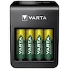 VARTA LCD Plug Charger + inkl. 4x Akku Mignon AA (2100 mAh) Universal Ladegerät