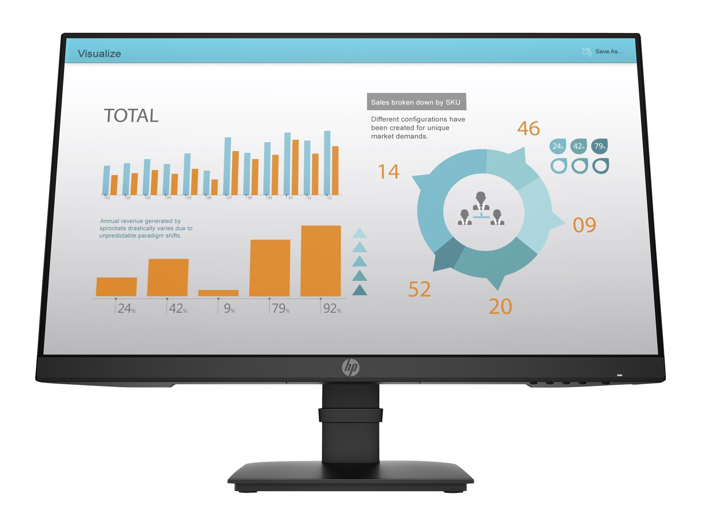 HP P24 G4 60,5cm (23,8") FullHD Office IPS Monitor 16:9 VGA/HDMI/DP