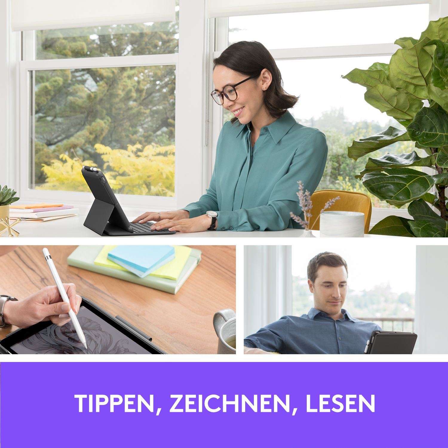 Logitech Slim Folio Hülle und Tastatur für iPads der 7./8. Generation (2019/20)