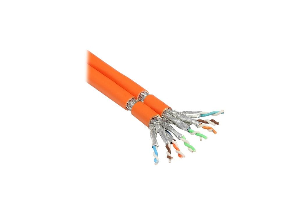 Good Connections 25m Verlegekabel Cat.7 Duplex S/FTP, PiMF orange