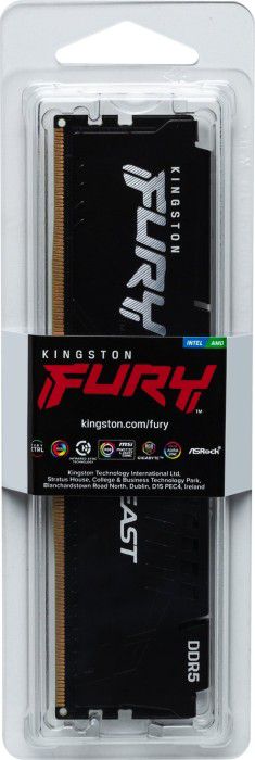 8GB (1x8GB) KINGSTON FURY Beast Black DDR5-4800 CL38 RAM Gaming Arbeitsspeicher