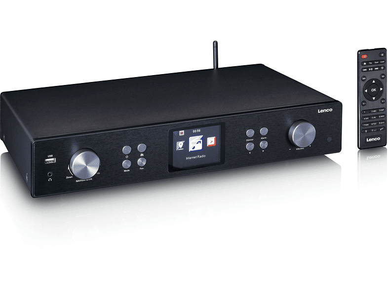 Lenco DIR-250BK Internetradio mit DAB+, BT (Schwarz)