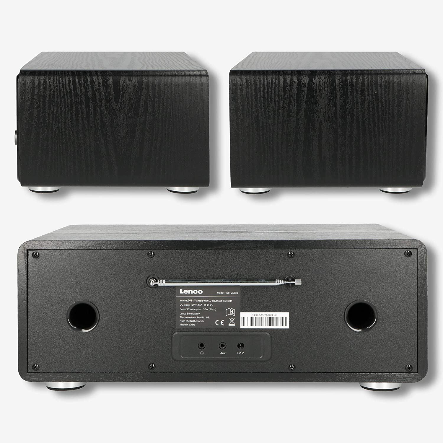 Lenco DIR-260BK Internetradio mit DAB+, BT &amp; CD (Schwarz)