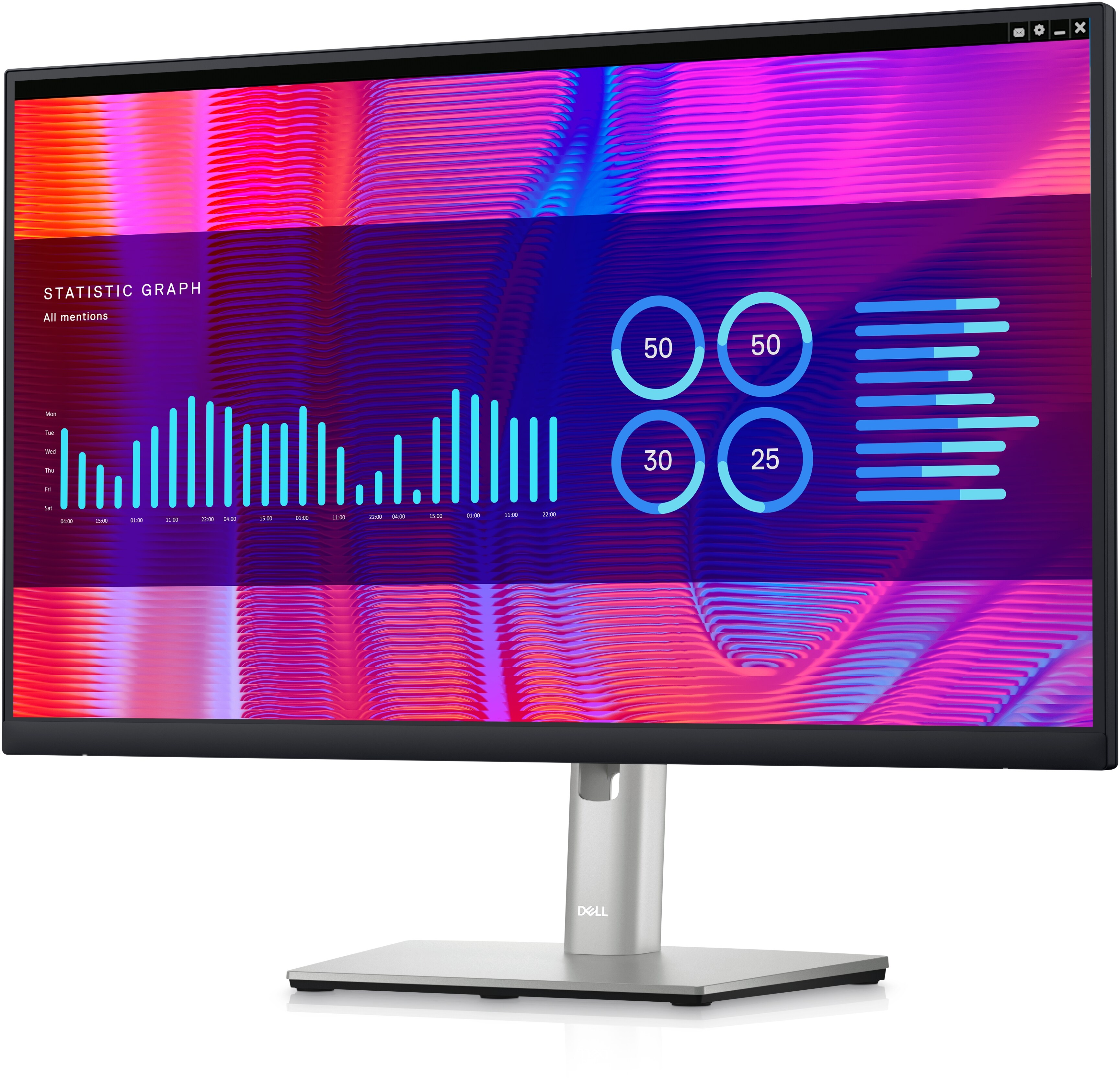 DELL P2423DE 61cm (23.8") WQHD IPS Office-Monitor DP/HDMI/USB-C Pivot HV