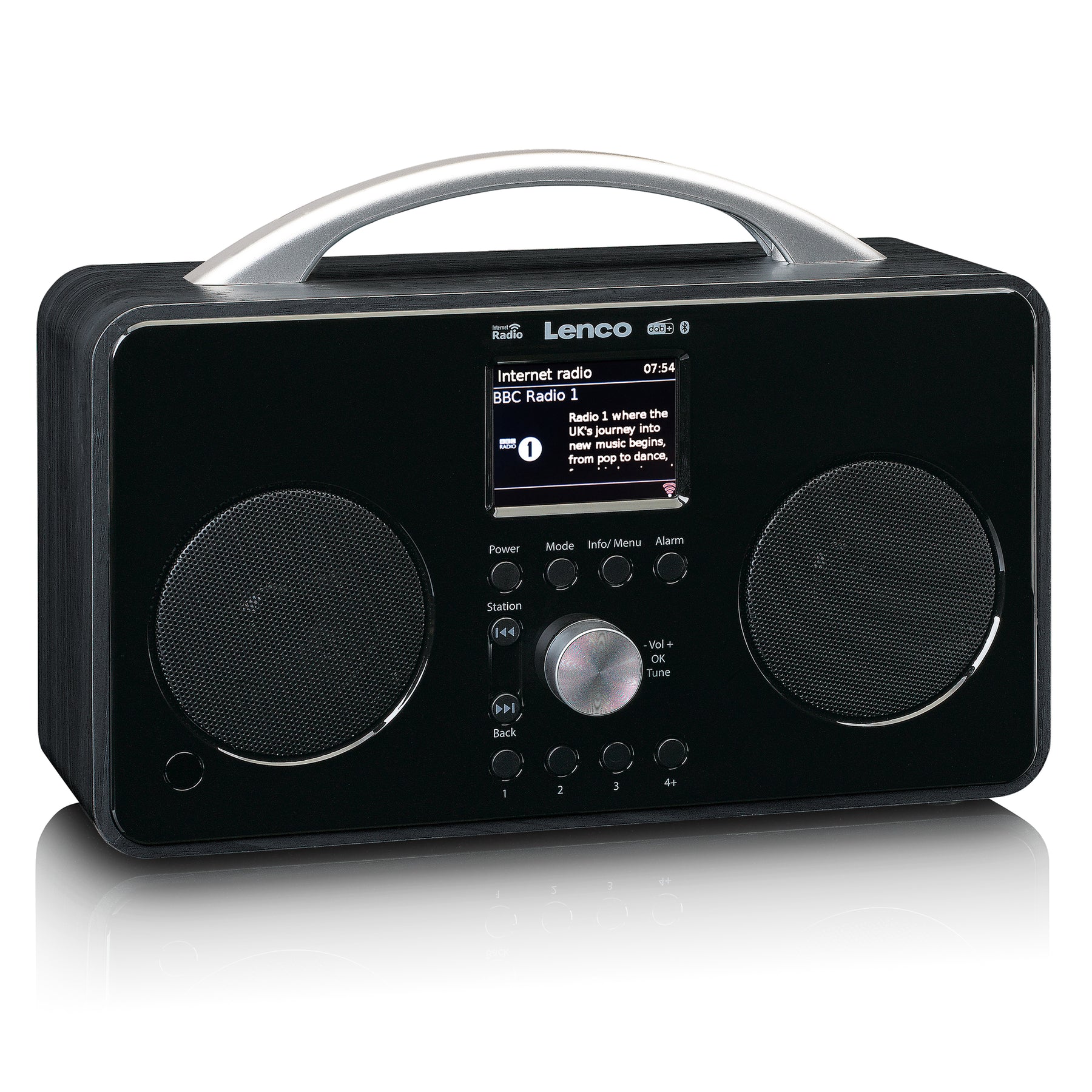 Lenco PIR-645BK Stereo Internetradio mit DAB+, FM (Schwarz)