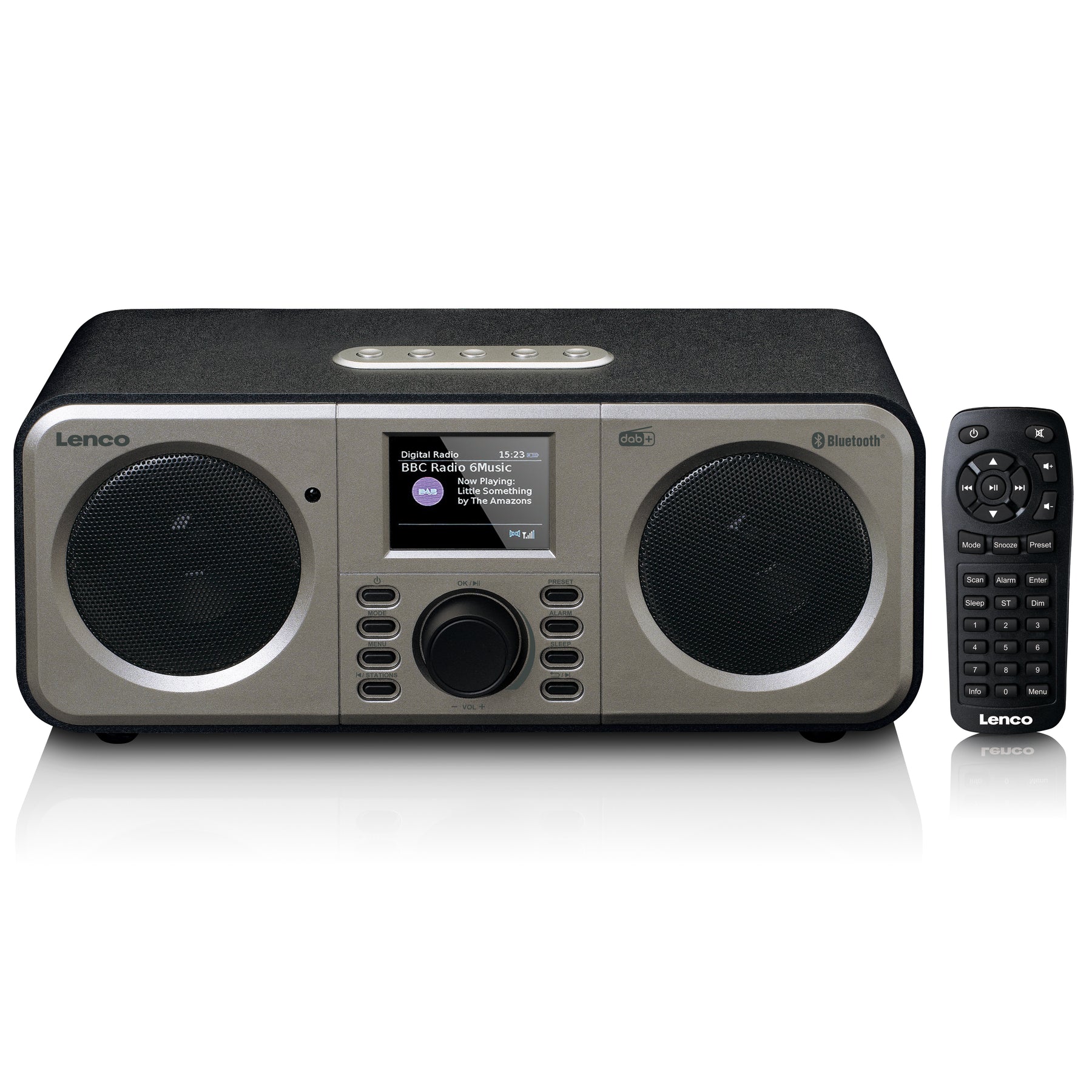 Lenco DAR-030BK Digitalradio mit DAB+, Bluetooth, Schwarz