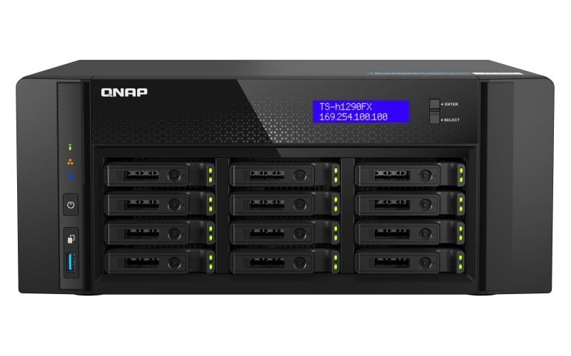 QNAP TS-h1290FX-7232P-64G NAS System 12-Bay NVMe SSD NAS