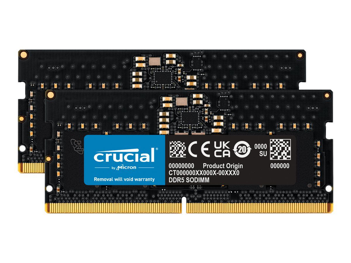 32GB (2x16GB) Crucial DDR5-4800 CL 40 SO-DIMM RAM Notebook