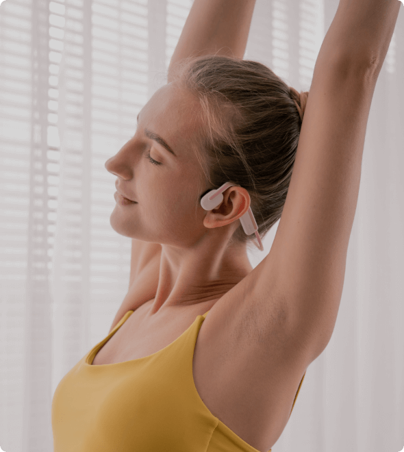 Shokz OpenMove Blue Knochenschall-Sportkopfhörer Bluetooth Open-Ear