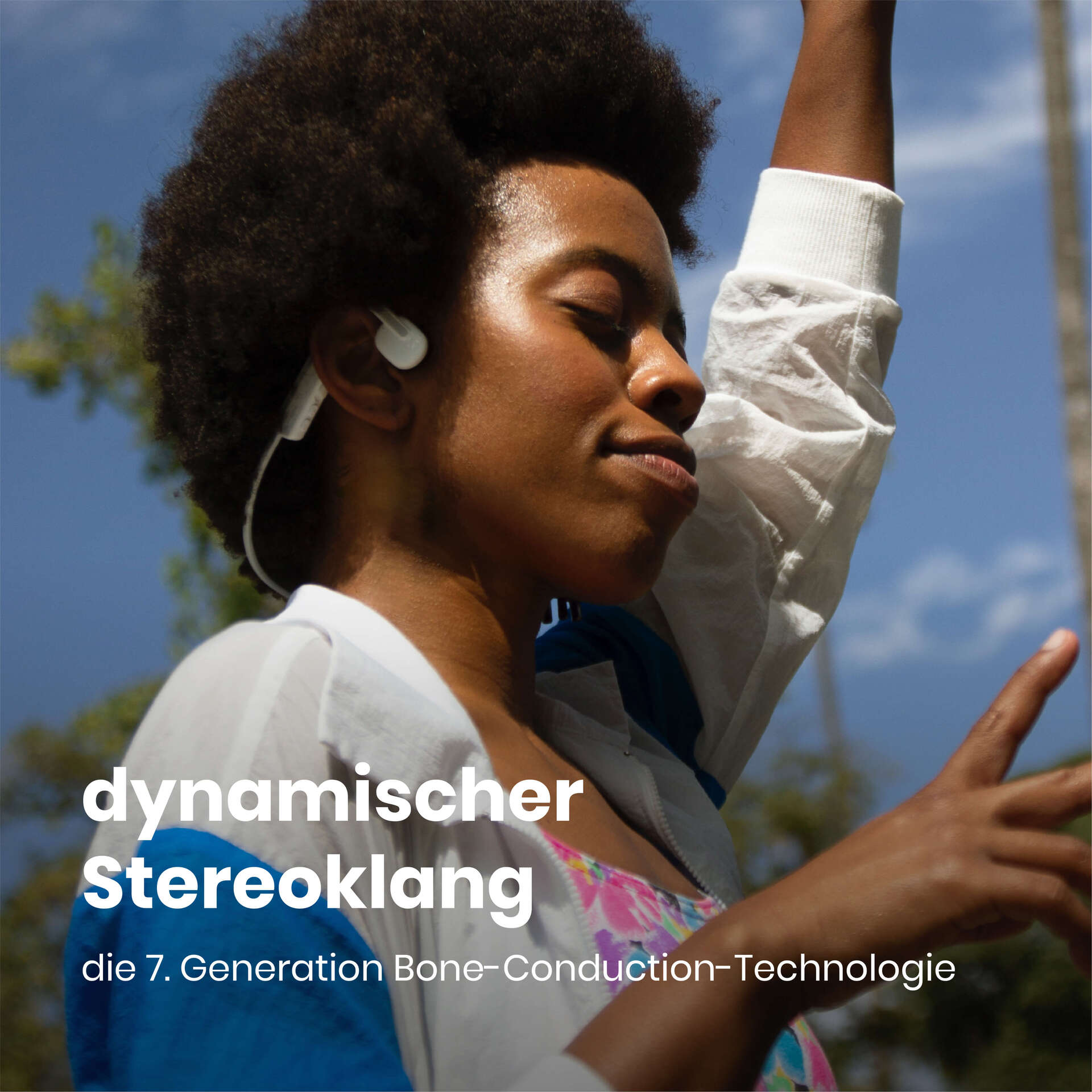 Shokz OpenMove white Knochenschall-Sportkopfhörer Bluetooth Open-Ear