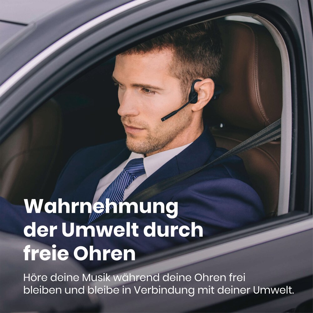 Shokz OpenComm Schwarz Knochenschall-Headset Bluetooth Open-Ear