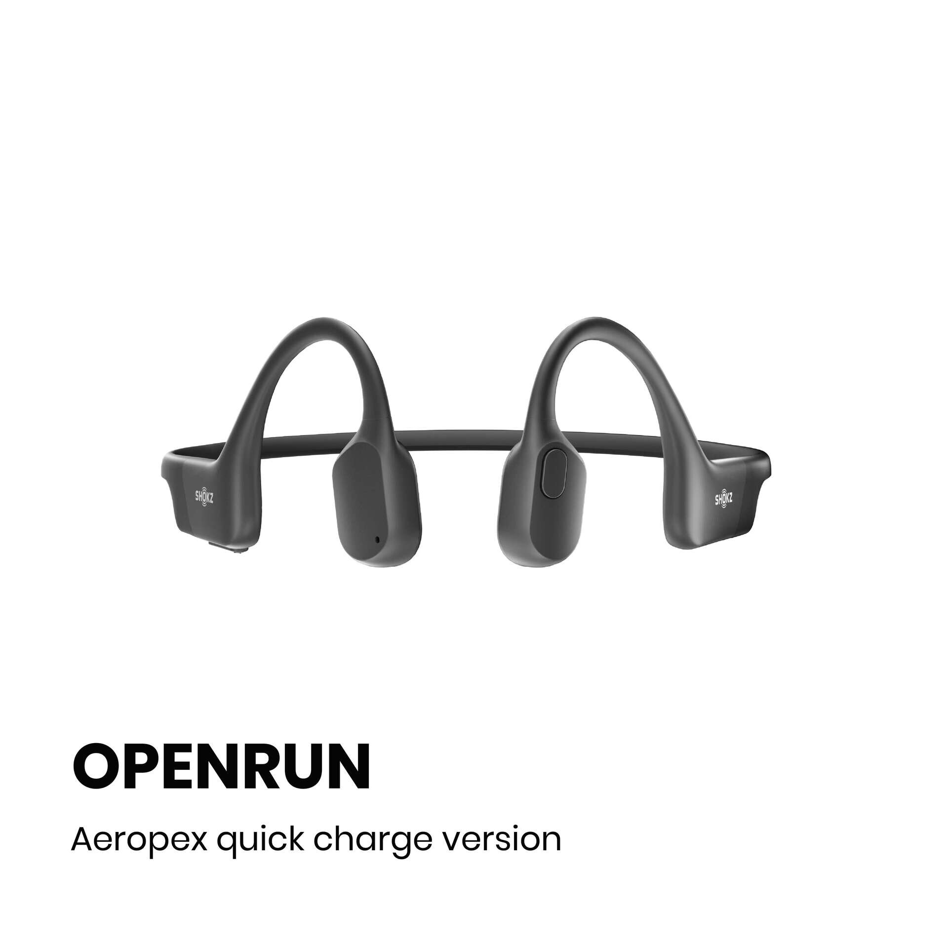 Shokz OpenRun Black Knochenschall-Sportkopfhörer Bluetooth Open-Ear