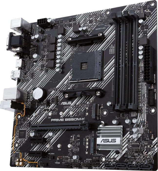 ASUS Prime B550M-K mATX Mainboard Sockel AM4 M.2/USB3.2/HDMI/DVI/VGA