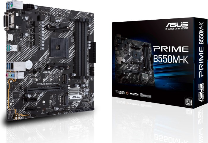 ASUS Prime B550M-K mATX Mainboard Sockel AM4 M.2/USB3.2/HDMI/DVI/VGA