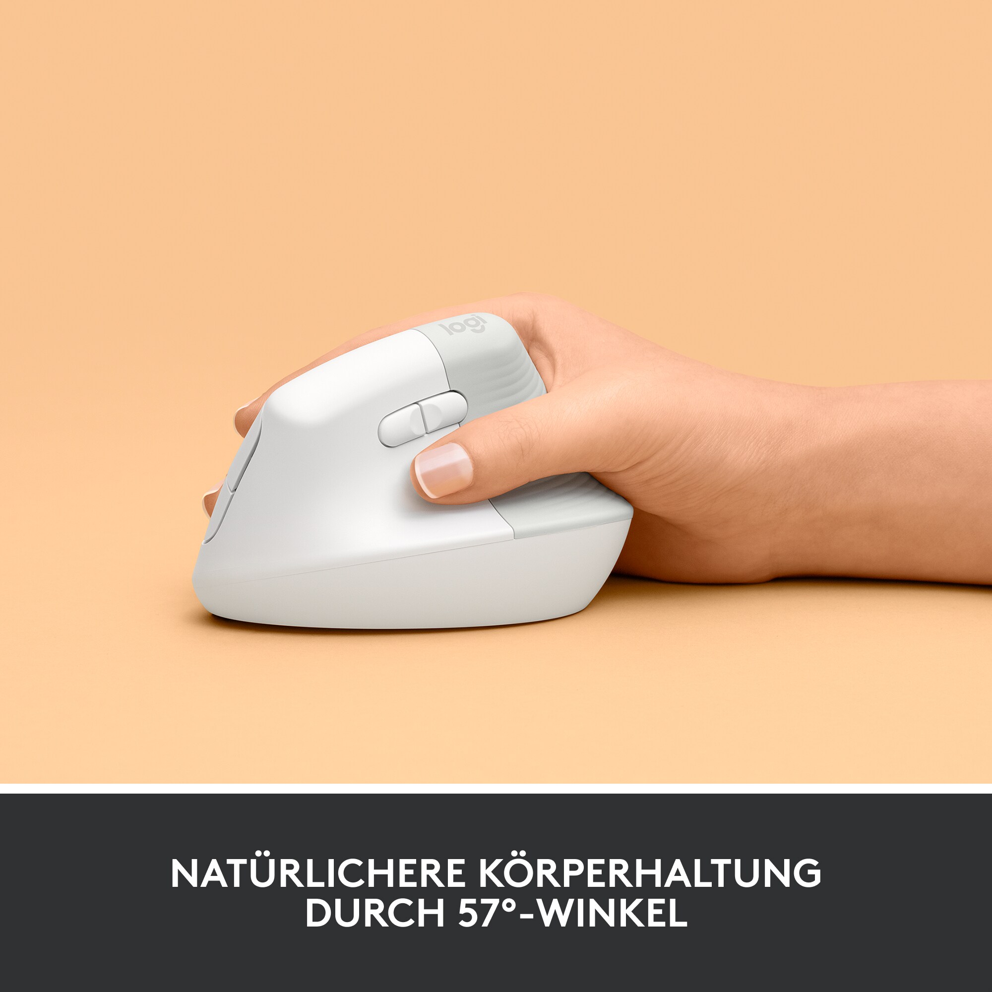 Logitech Lift Vertical Ergonomische Kabellose Maus Weiß