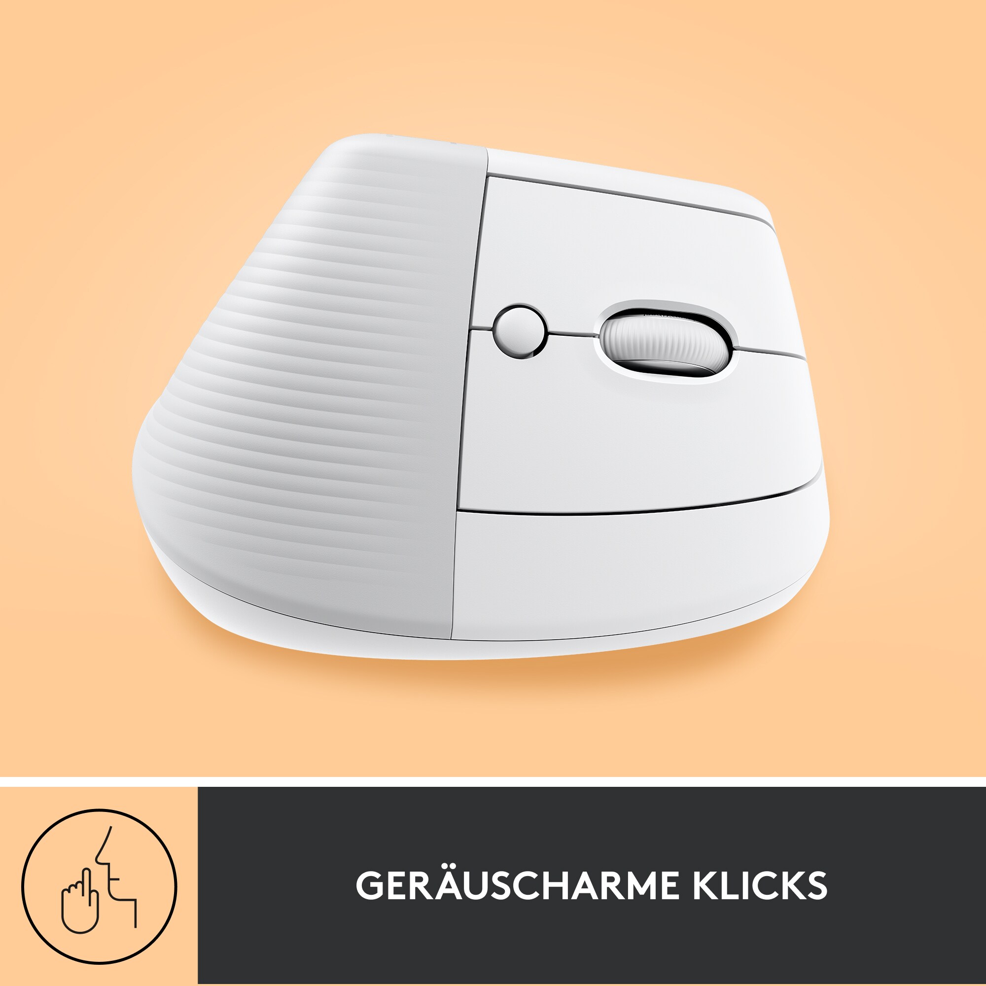 Logitech Lift Vertical Ergonomische Kabellose Maus Weiß