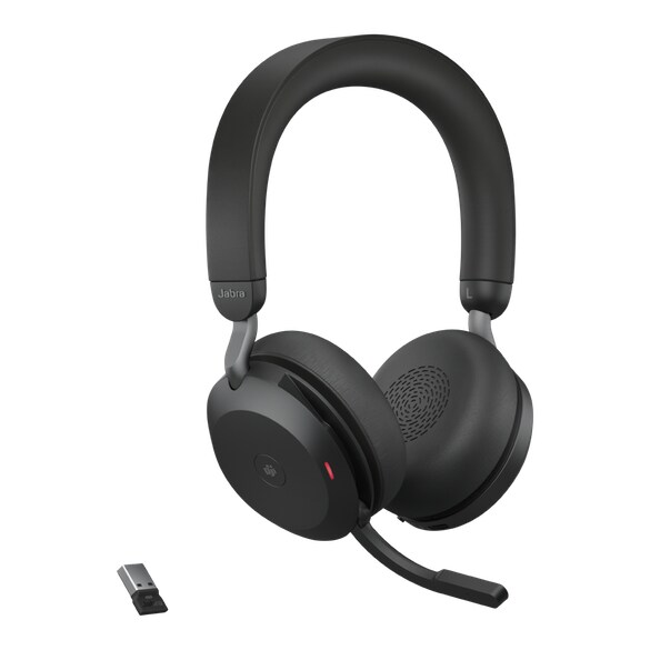 Jabra Evolve2 75 MS Stereo Headset schwarz mit Ladestation