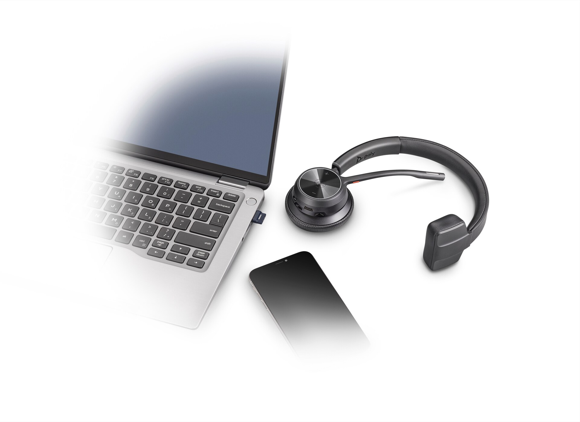 Poly Voyager 4310 UC Bluetooth Headset Mono mit Stand