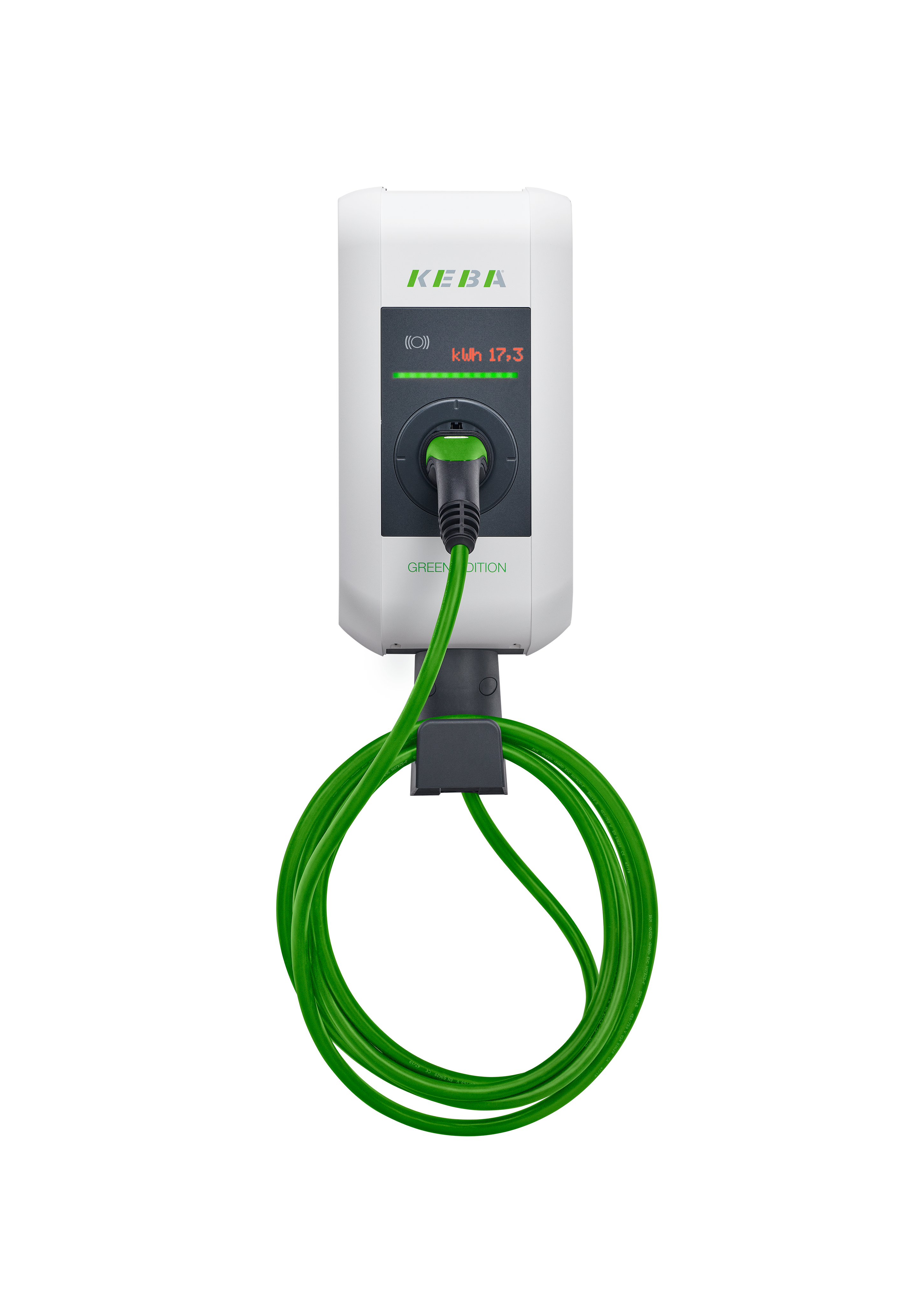 Keba Wallbox KeContact P30 c-series Type2 6m Cable 22kW-RFID-ME - Green Edition