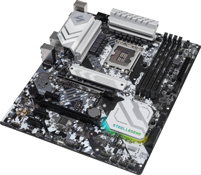 ASRock H670 Steel Legend ATX Mainboard Sockel 1700 RGB/M.2/HDMI/DVI/USB3.2