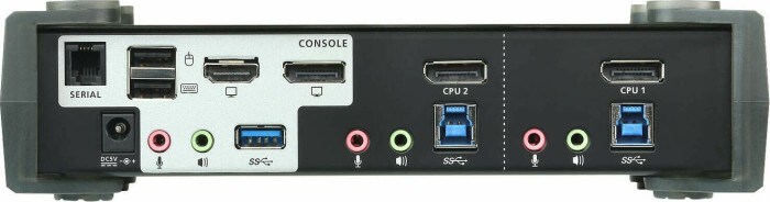 Aten CS1922M 2-Port USB 4K Display-Port Kabel KVM MST Switch + USB 3.0 Periph.