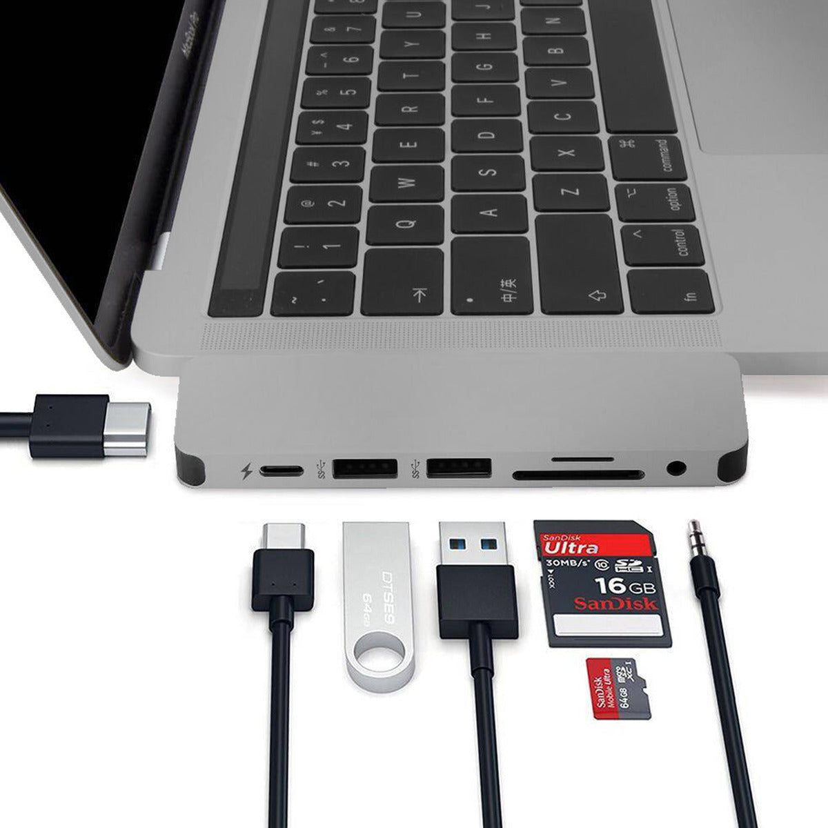 Hyper SOLO 7-in-1 Laptop Hub Grau