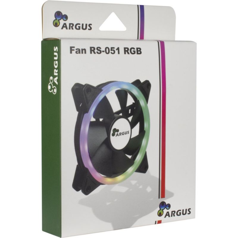 Inter-Tech Argus RS-051 LED, 120 mm Gehäuselüfter mit RGB Beleuchtung