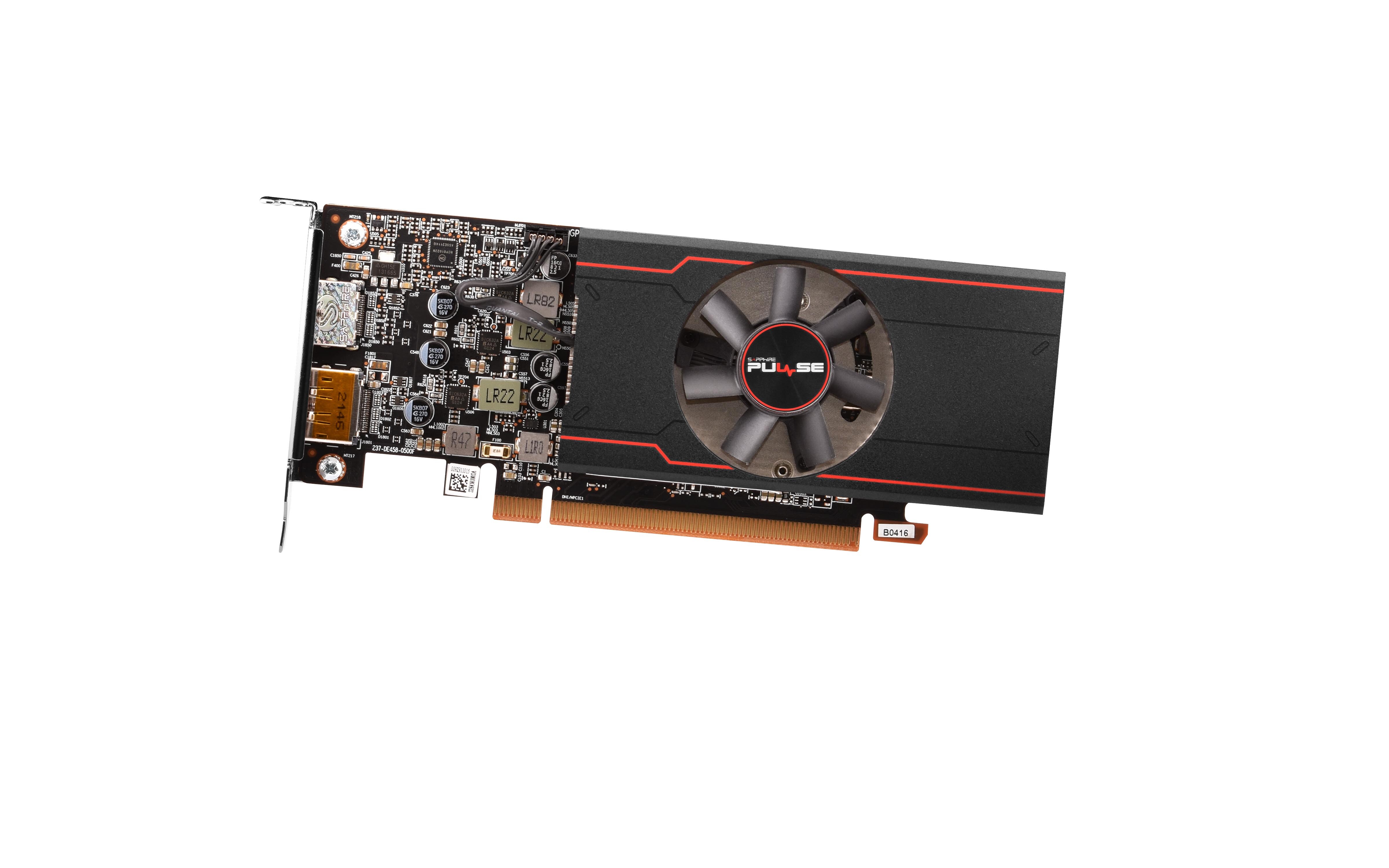 SAPPHIRE AMD Radeon RX 6400 Pulse Grafikkarte mit 4GB GDDR6 HDMI