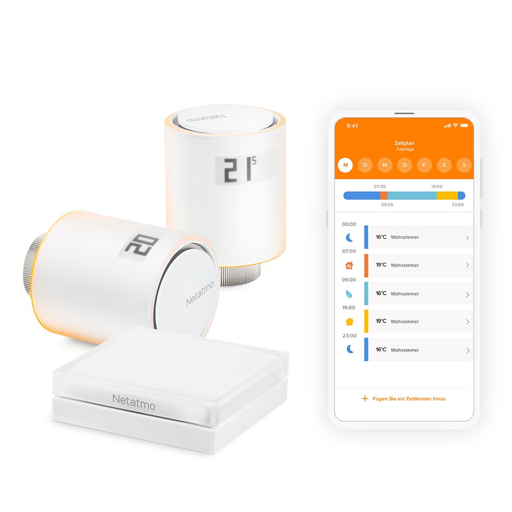 Netatmo Starterpaket "Heizen", 3 x Smartes Thermostat inkl. Relais