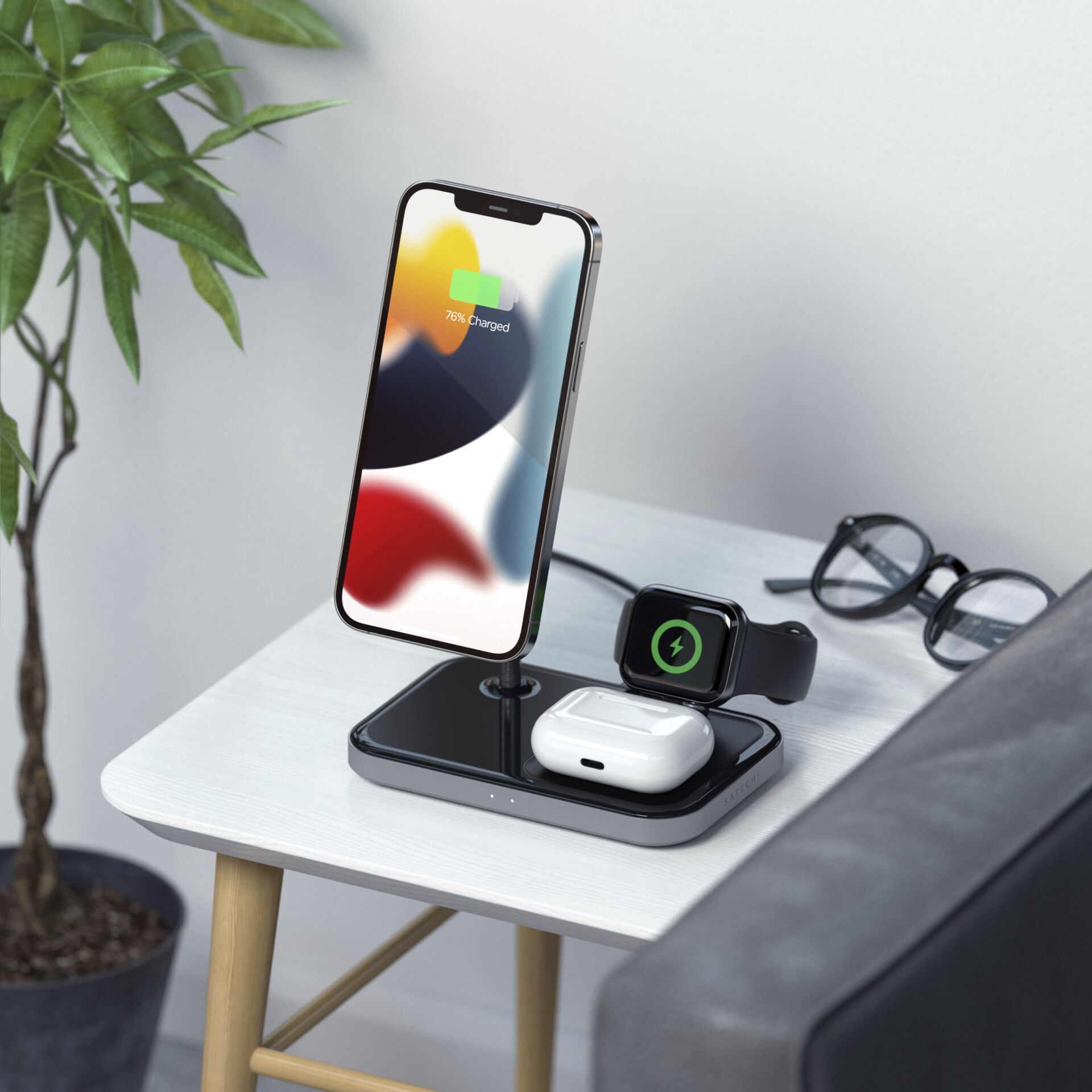 Satechi magnetischer 3-in-1 Wireless Charging Stand