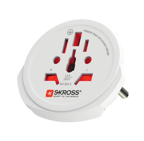 SKROSS World Adapter Pro + USB 2xA 3-polig (7A) Reiseadapter