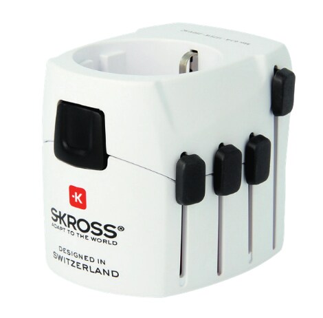 SKROSS World Adapter Pro + USB 2xA 3-polig (7A) Reiseadapter