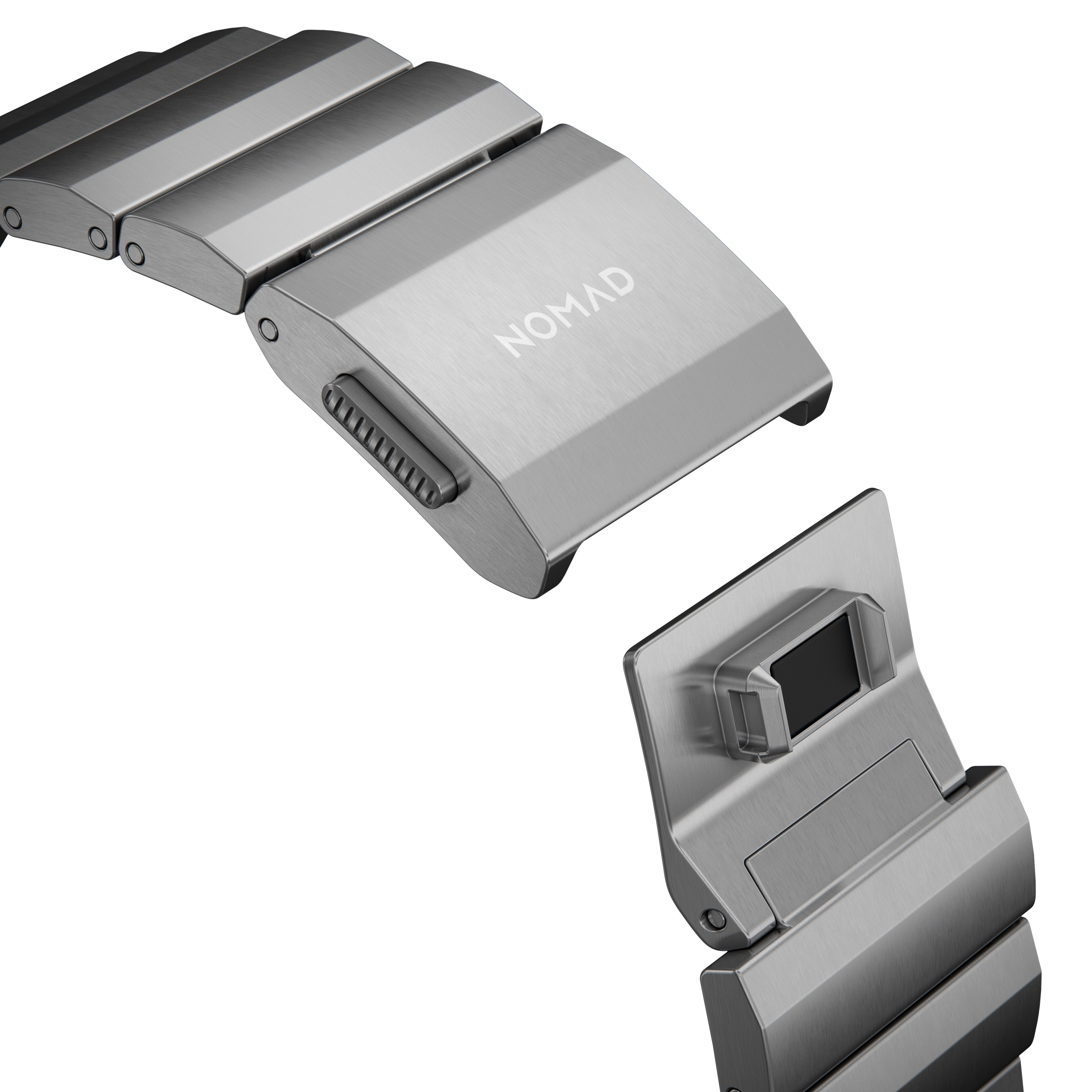 Nomad Armband Titanium Silber V2 42/44 mm