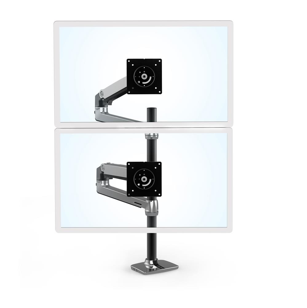 Ergotron LX Dual Monitorarm erweiterbar auf 4 Monitore Tischhalterung Aluminium