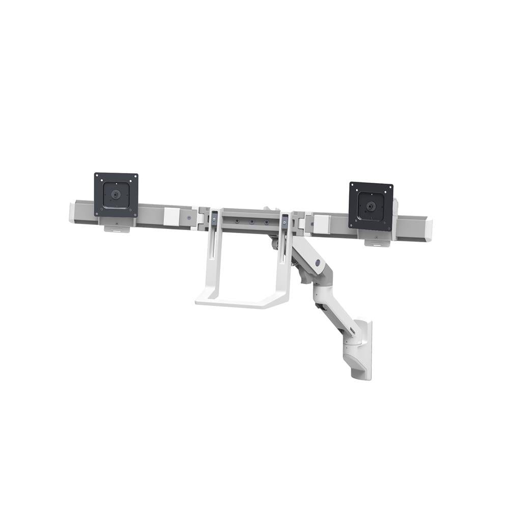 Ergotron HX Dual Monitor Arm für 2 Monitore, Wandhalterung (weiß