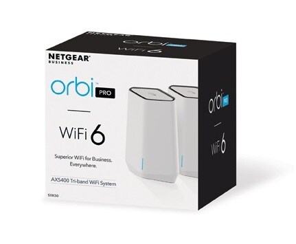 Netgear Orbi AX5400 Tri-Band Mesh WiFi 6 System SXK50 (Router, Satellit)