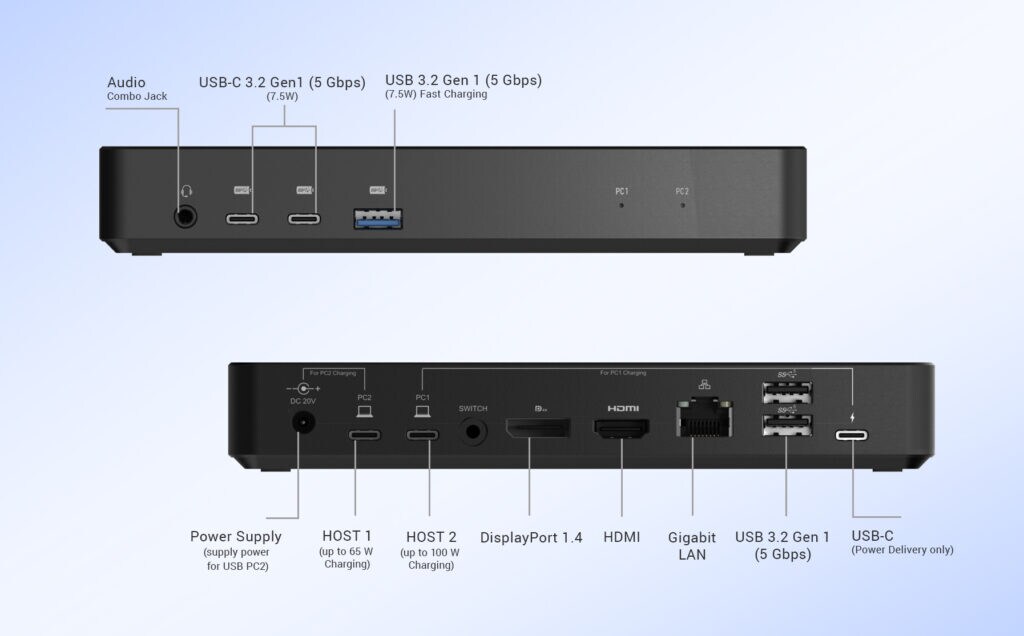 i-tec USB-C Dual Display Docking Station Dual Display PD 65/100W