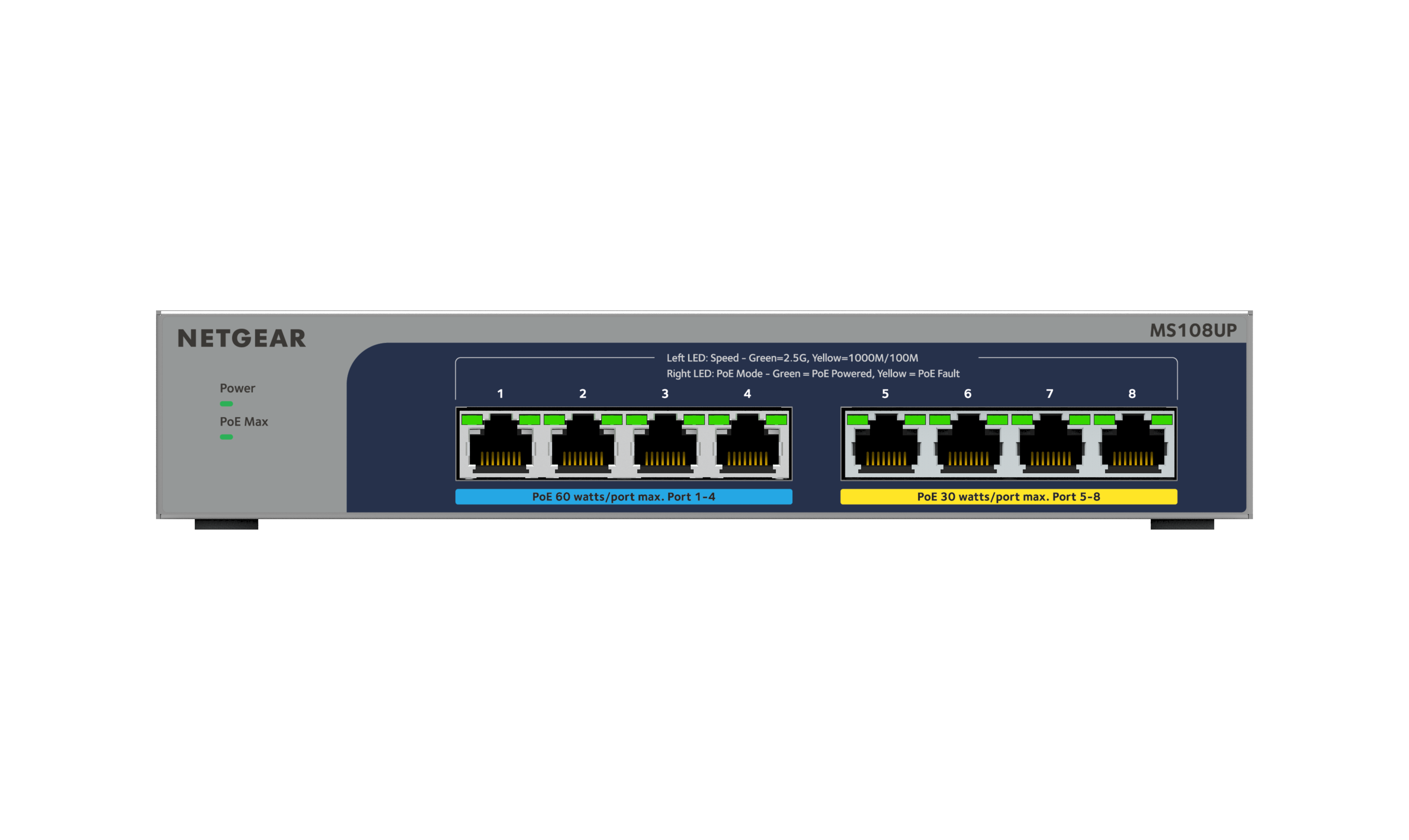 Netgear Plus MS108UP 8 Port unmanaged Switch