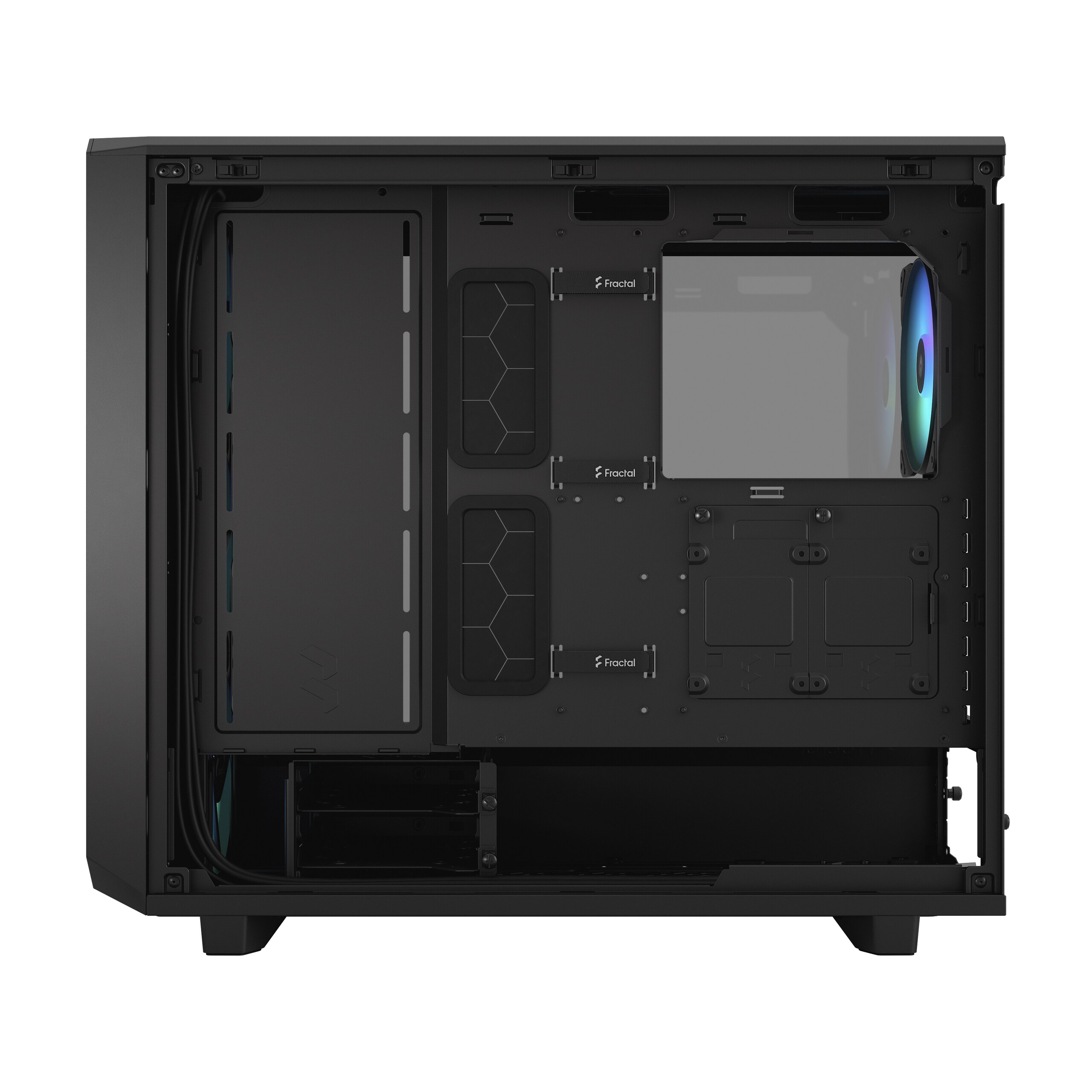 Fractal Design Meshify 2 Lite RGB Black TG Light Tint ATX Gaming Gehäuse Fenster