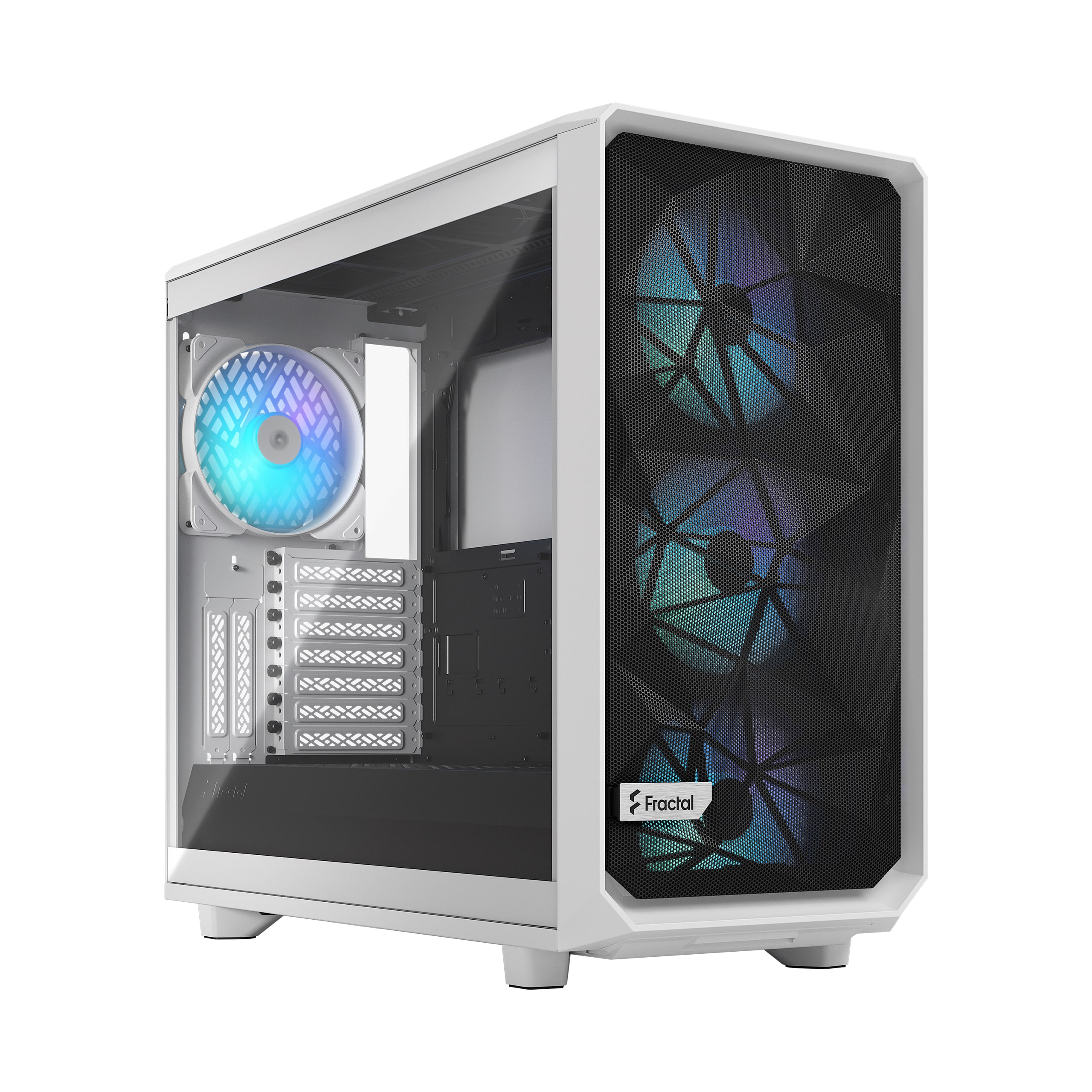 Fractal Design Meshify 2 RGB White TG Clear Tint Gaming Gehäuse mit Fenster