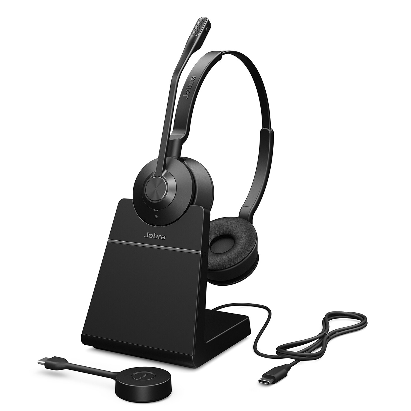 Jabra Engage 55 UC drahtloses Stereo On Ear Headset USB-C mit Ladestation