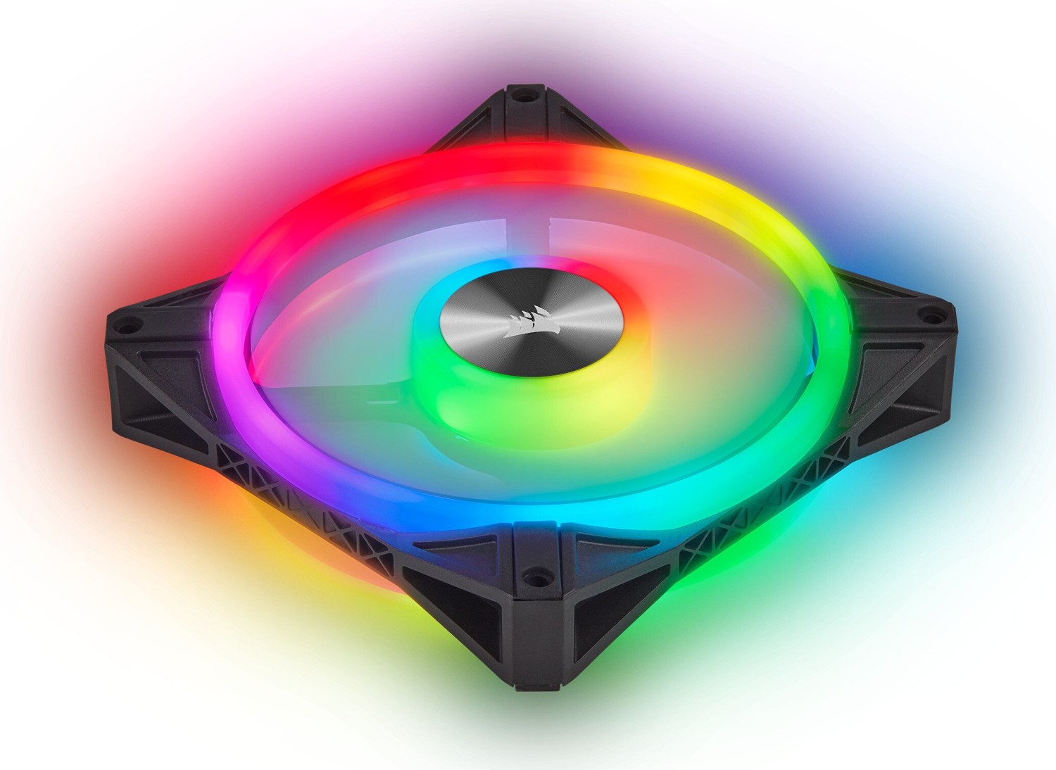 Corsair iCUE QL120 RGB Gehäuse Lüfter 3er-Pack Schwarz mit Lighting Node 120mm