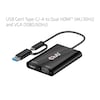 Club 3D USB 3.2 Splitter Type-C/-A zu Dual HDMI (4K/30Hz) + VGA (1080/60Hz)
