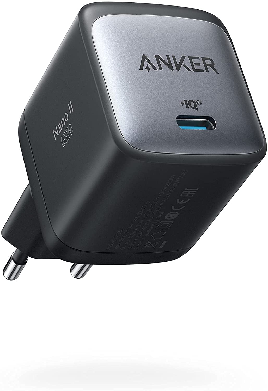 Anker PowerPort Nano II GaN 65W USB C x1, 65W, EU, schwarz