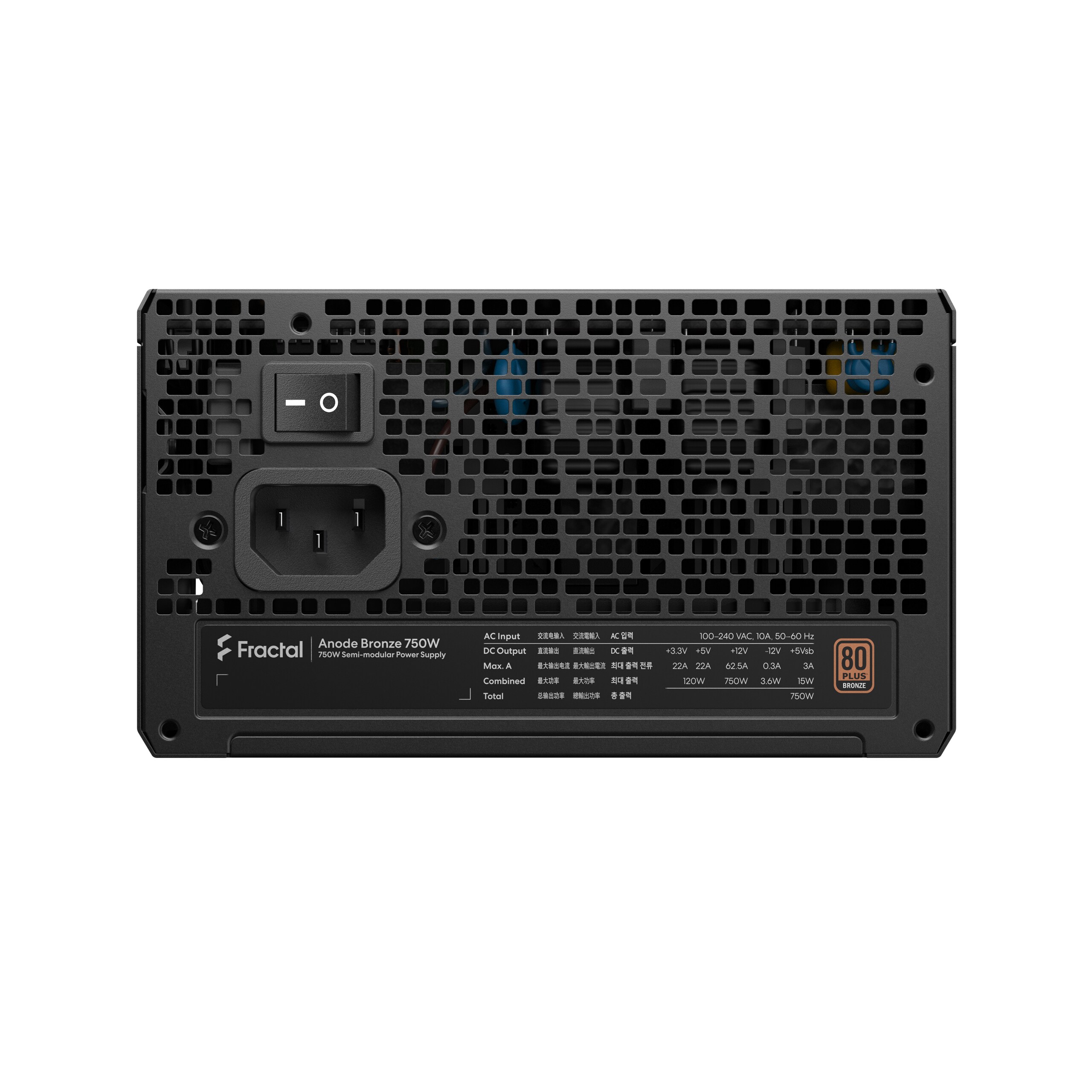 Fractal Design Anode 750 Watt Netzteil 80+ Bronze ATX 2.52