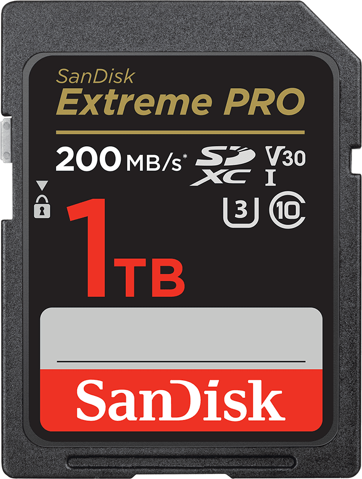 SanDisk Extreme Pro 1 TB SDXC Speicherkarte (200 MB/s, Class 10, U3, V30)