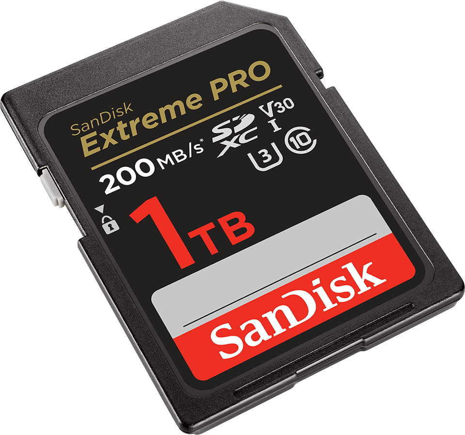 SanDisk Extreme Pro 1 TB SDXC Speicherkarte (200 MB/s, Class 10, U3, V30)