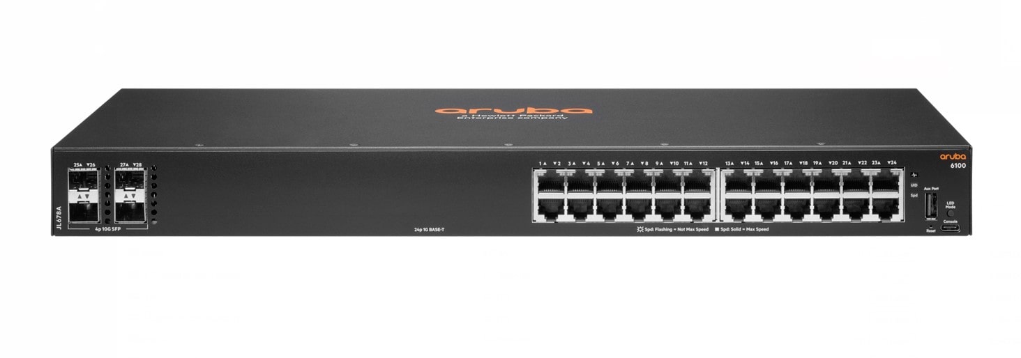 HPE Aruba 6100 24G 4SFP+ Switch managed