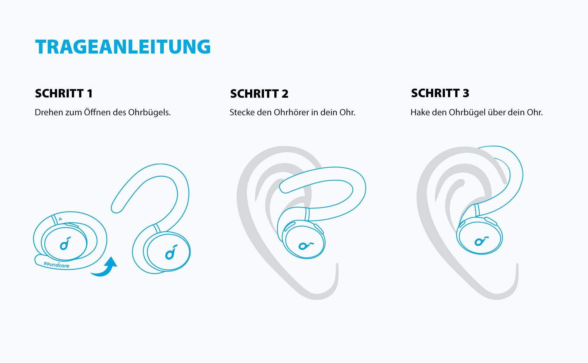 Soundcore by Anker Sport X10 In-Ear Bluetooth-Kopfhörer füt Sport, IPX7, schwarz