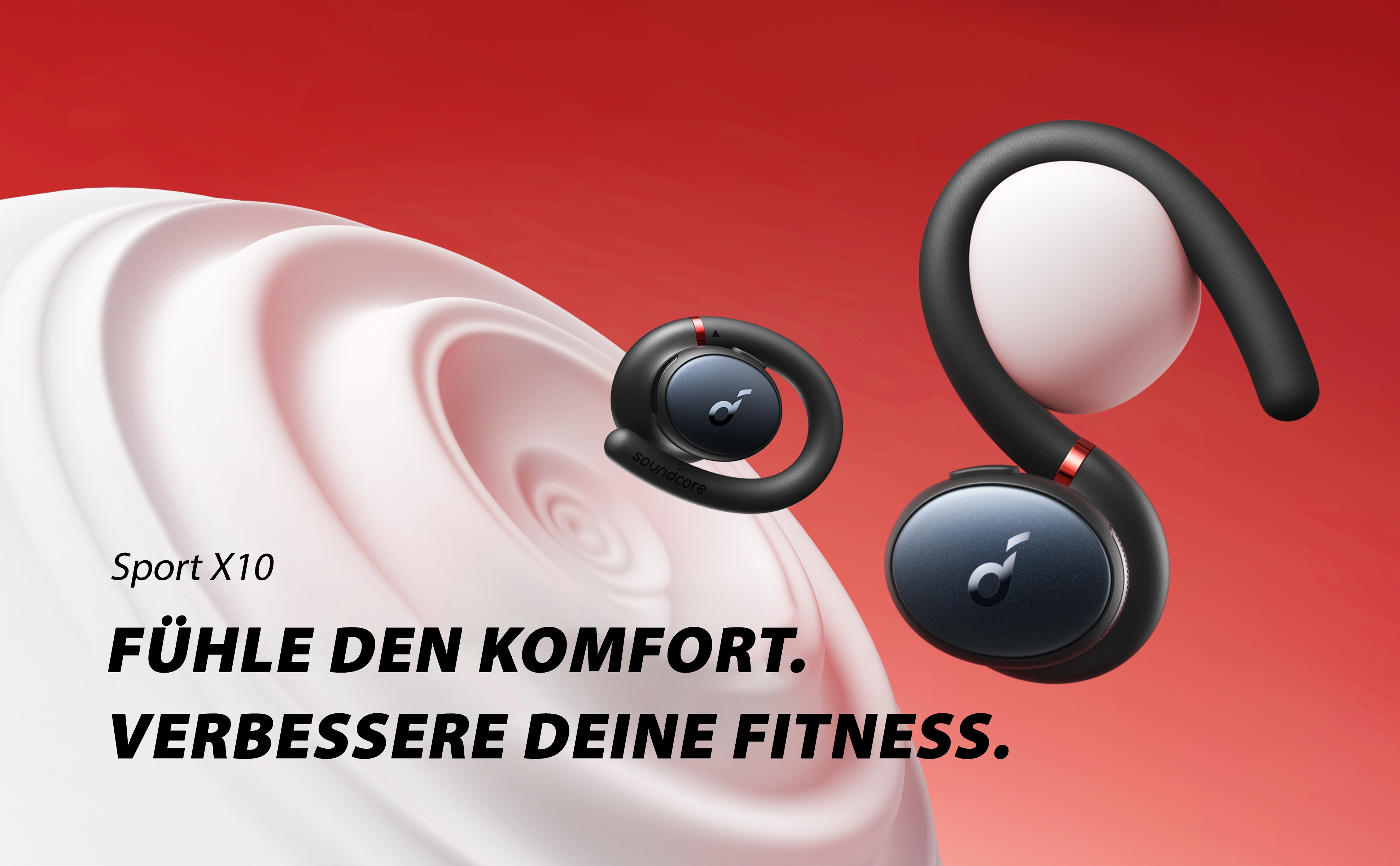 Soundcore by Anker Sport X10 In-Ear Bluetooth-Kopfhörer füt Sport, IPX7, schwarz